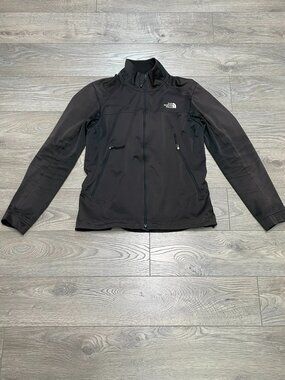 The North Face Black Softshell Full Zip Jacket Windbreaker Technical Coat Women